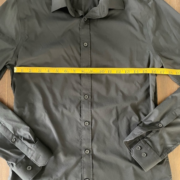 Express men extra slim performance button down long sleeve shirt small 14-14 1/2 - Picture 2 of 7